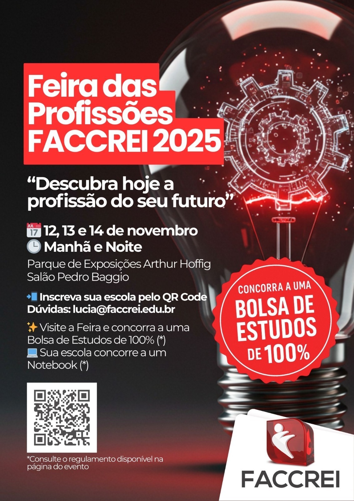 Mapa ilustrado da Feira de Profissões FACCREI 2025